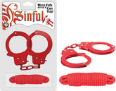 SINFUL METAL CUFFS W/KEYS & LOVE ROPE