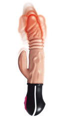 NATURAL REALSKIN HOT COCK ROTATING THRUSTER-WHITE