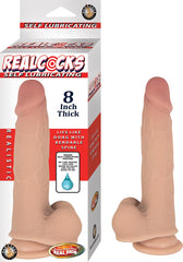 REALCOCKS SELF LUBRICATING 8" THICK-WHITE