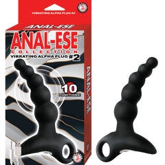 ANAL-ESE COLLECTION VIBRATING ALPHA PLUG #2-BLACK