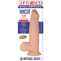 REALCOCKS DUAL LAYERED UNCUT SLIDER 9.25" THICK SHAFT