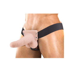 ERECTION ASSISTANT HOLLOW STRAP-ON 6" VIBRATING
