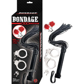 BONDAGE BY NASSTOYS WHIP, FEATHER & CUFFS