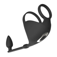 MAGIC REMOTE SCROTUM MASSAGER PLUG-BLACK