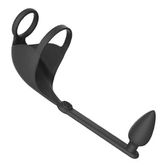 MAGIC REMOTE SCROTUM MASSAGER PLUG-BLACK