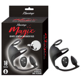 MAGIC REMOTE SCROTUM MASSAGER PLUG-BLACK
