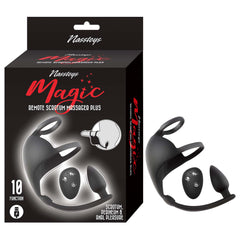 MAGIC REMOTE SCROTUM MASSAGER PLUG-BLACK