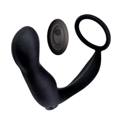 ASS-SATION REMOTE CONTOURED ANAL PLUG-BLACK