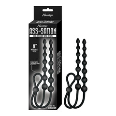 ASS-SATION DUAL SILICONE ANAL BEADS-BLACK