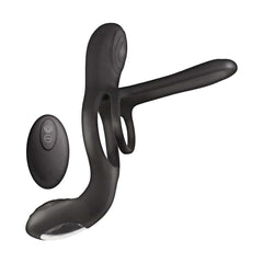 ENHANCER VIBRATING LOVERS RING-BLACK