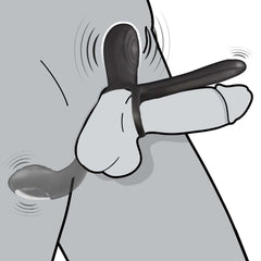 ENHANCER VIBRATING LOVERS RING-BLACK