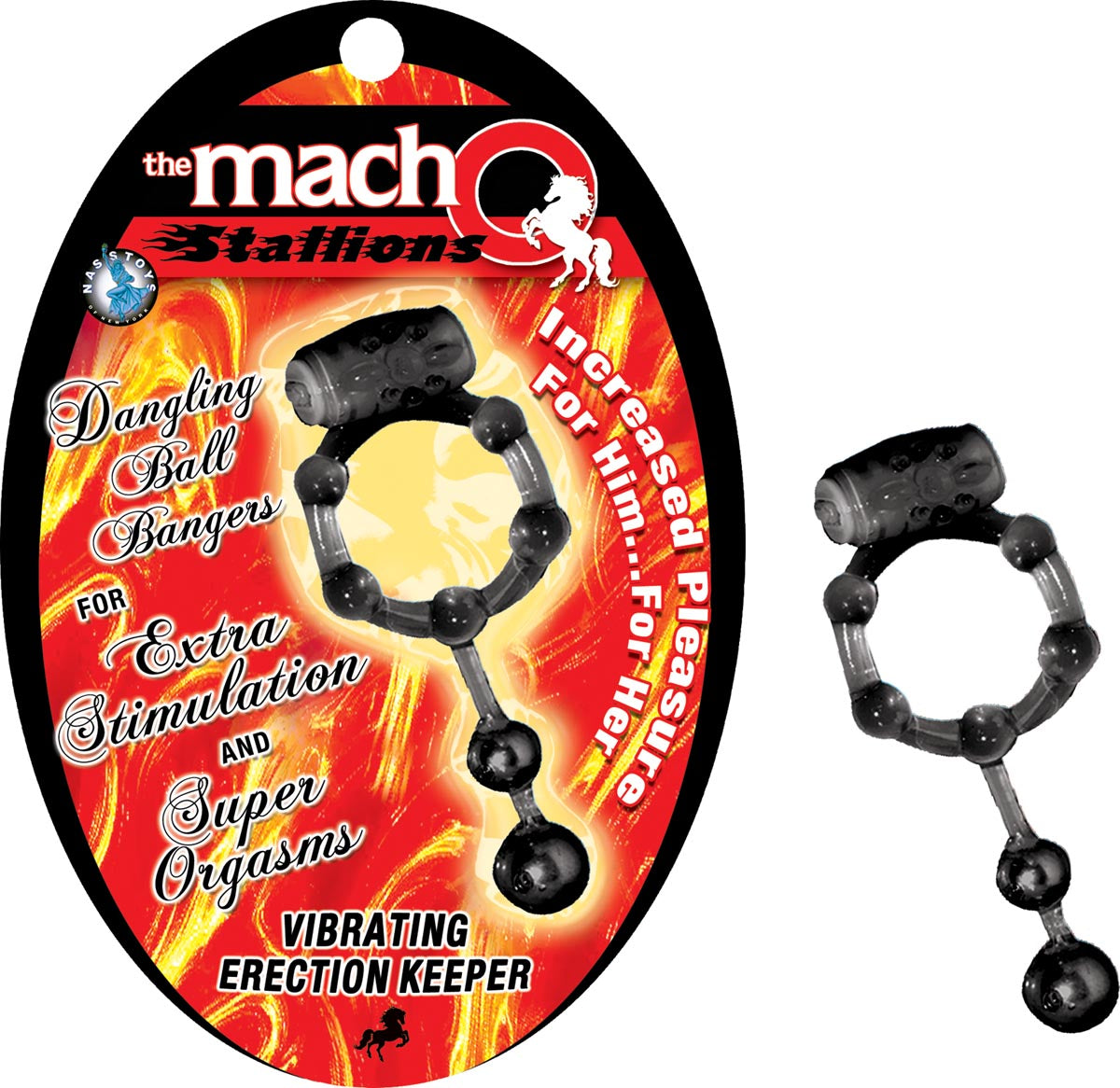 THE MACHO STALLIONS-VIBRATING ERECTION KEEPER-BLACK