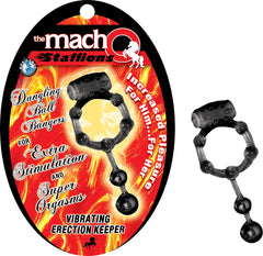 THE MACHO STALLIONS-VIBRATING ERECTION KEEPER-BLACK