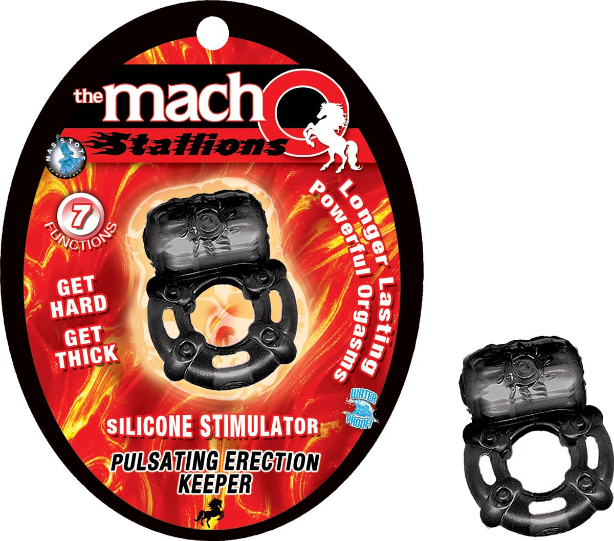 THE MACHO STALLIONS-PULSATING ERECTION KEEPER-BLACK