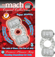 THE MACHO CRYSTAL COLLECTION PARTNER'S PLEASURE RING-CLEAR
