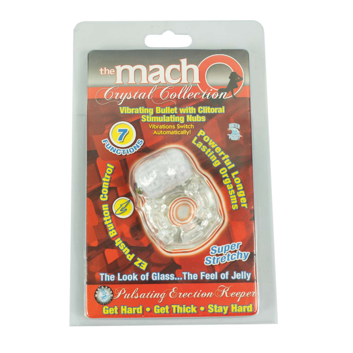 THE MACHO CRYSTAL COLLECTION PULSATING ERECTION KEEPER-CLEAR