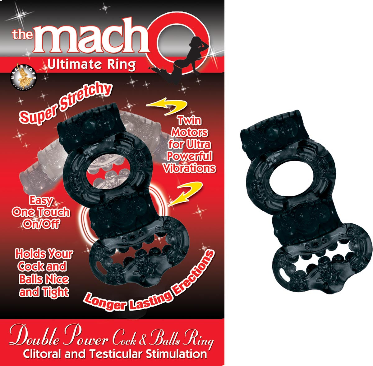 THE MACHO DOUBLE POWER COCK & BALLS RING