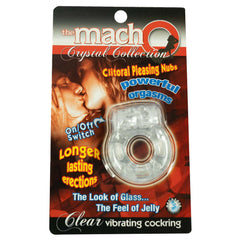 THE MACHO CRYSTAL COLLECTION VIBRATING COCKRING-CLEAR
