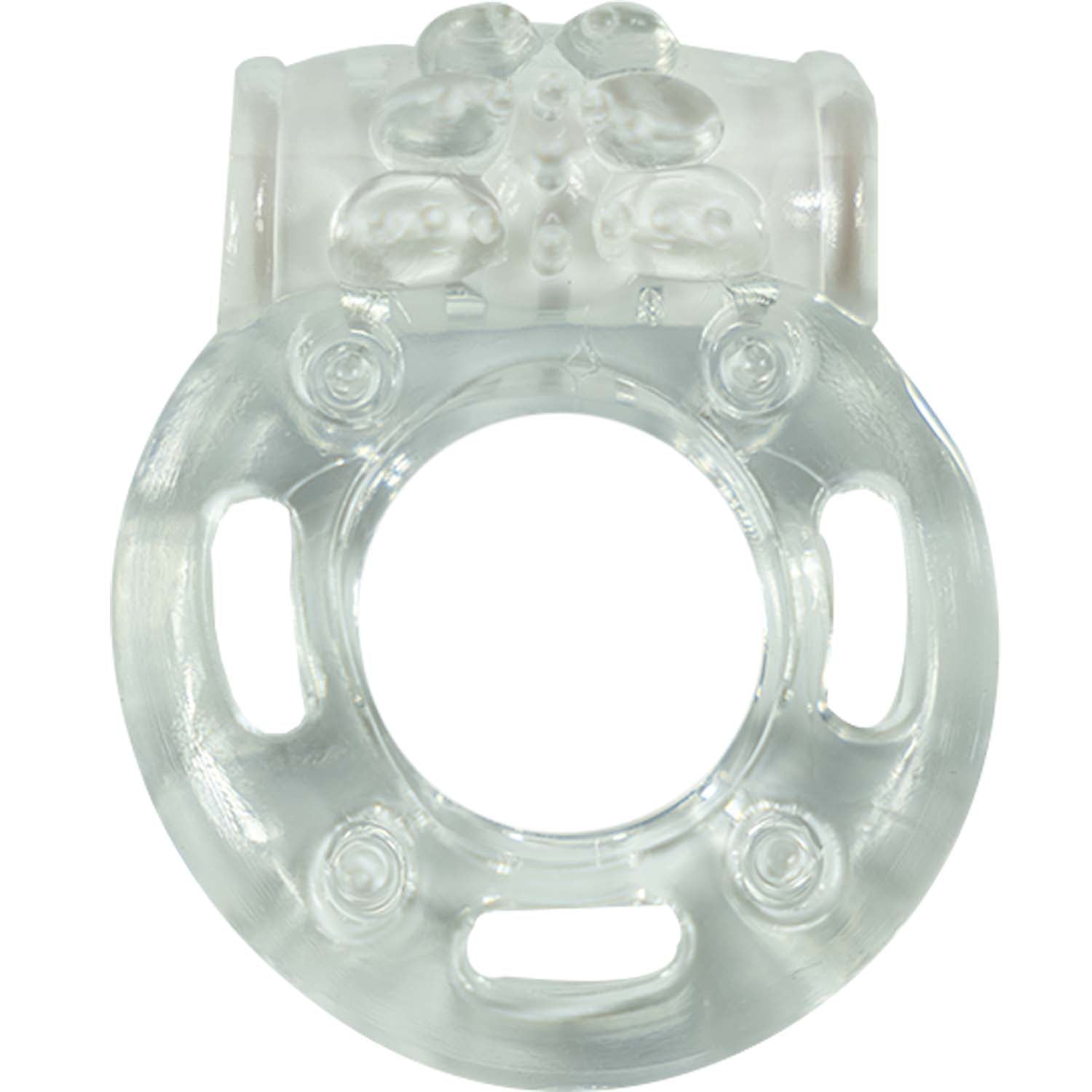 THE MACHO CRYSTAL COLLECTION VIBRATING COCKRING-CLEAR