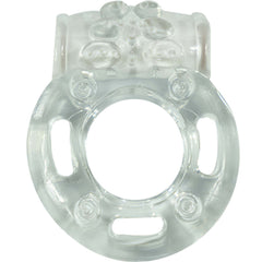 THE MACHO CRYSTAL COLLECTION VIBRATING COCKRING-CLEAR
