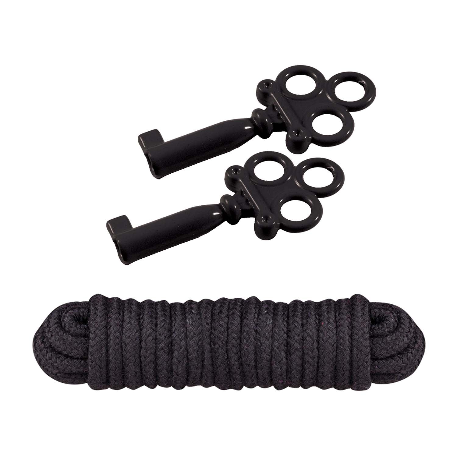 SINFUL METAL CUFFS W/KEYS & LOVE ROPE
