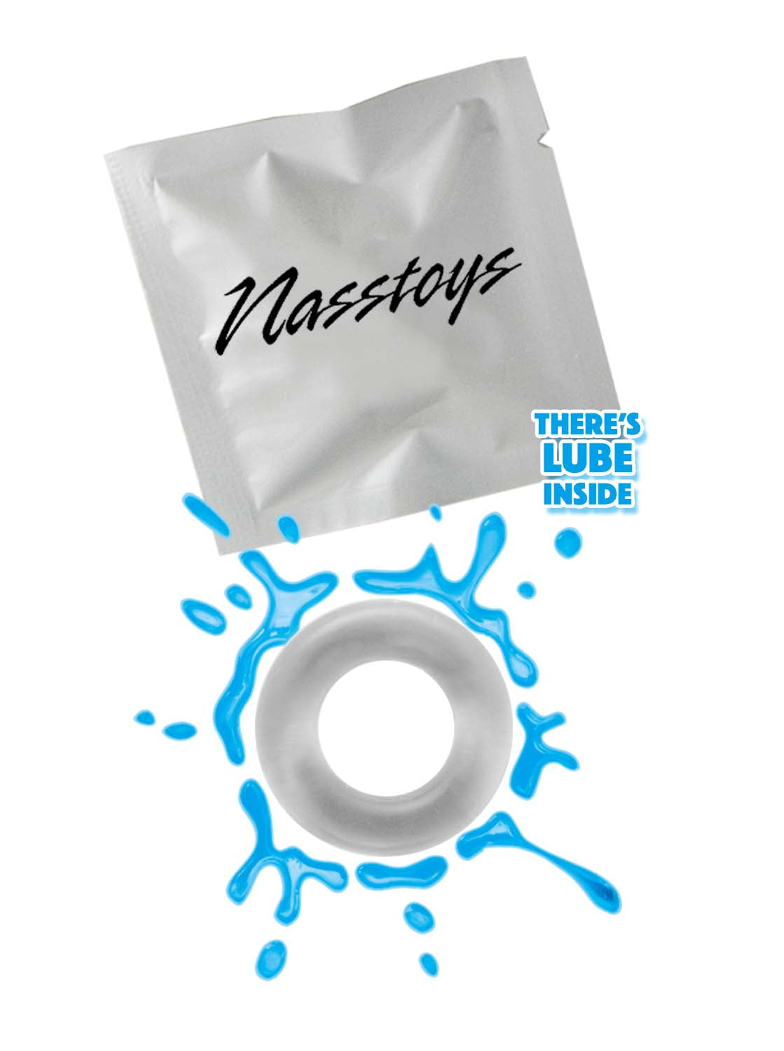 MY TEN ERECTION RINGS LUBE + TIGHT FIRM RING-CLEAR