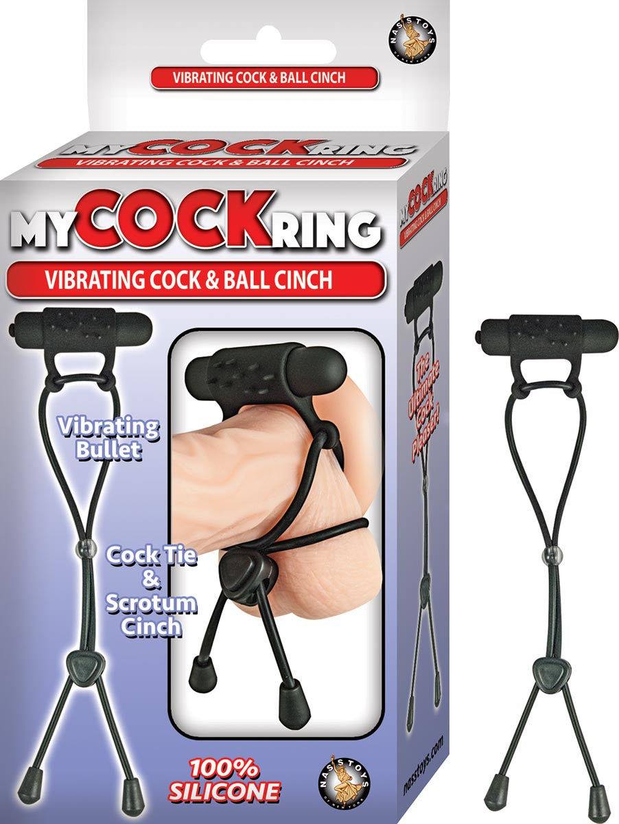 MY COCK RING VIBRATING COCK & BALL CINCH-BLACK