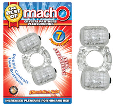 THE BEST OF MACHO CRYSTAL PARTNERS PLEASURE RING-CLEAR