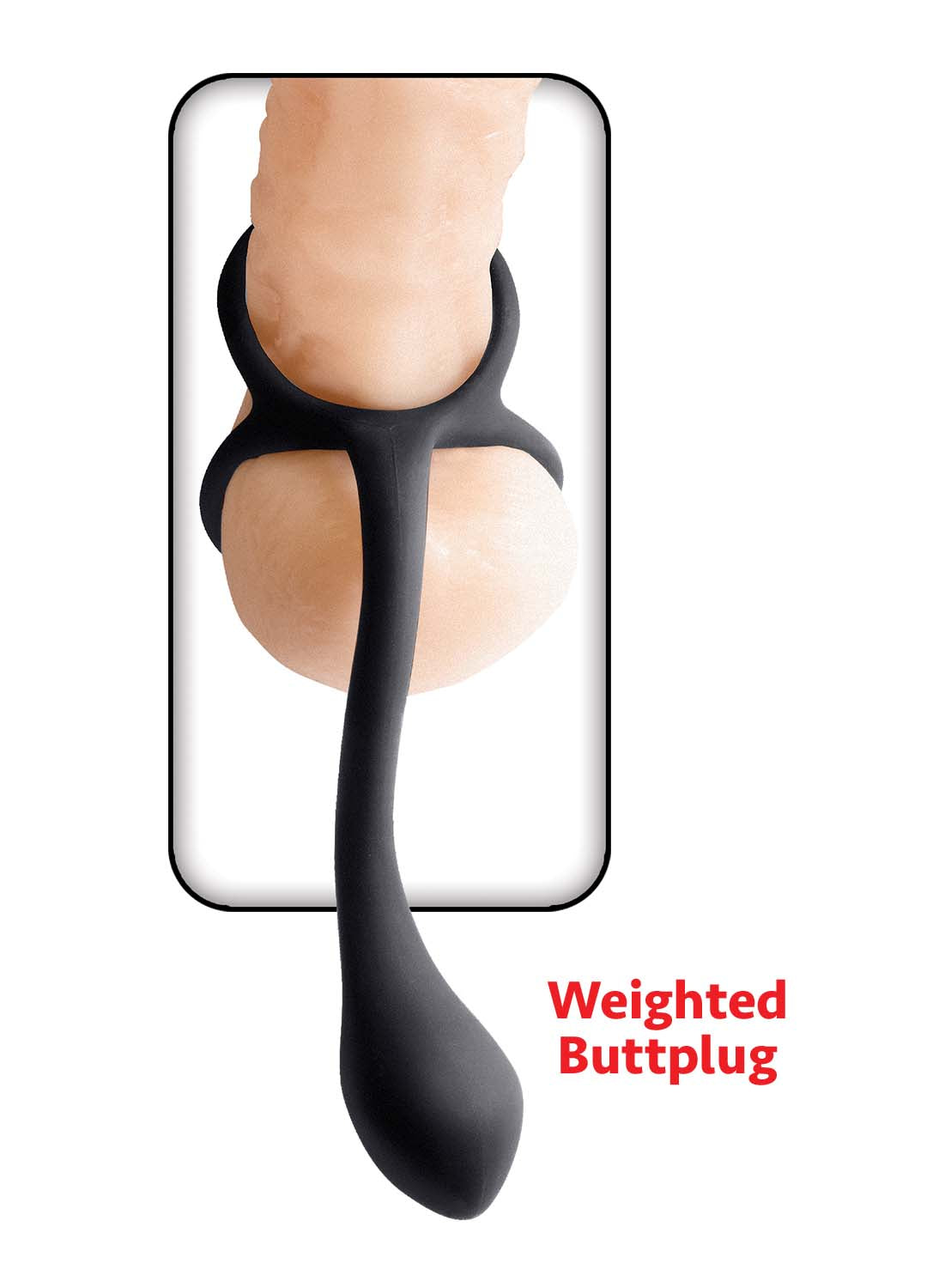 MY COCKRING COCKRING WITH BUTTPLUG-BLACK