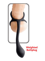 MY COCKRING COCKRING WITH BUTTPLUG-BLACK