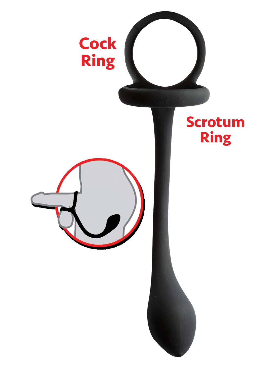 MY COCKRING COCKRING WITH BUTTPLUG-BLACK