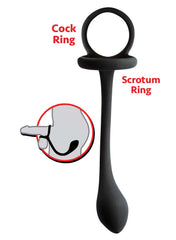 MY COCKRING COCKRING WITH BUTTPLUG-BLACK