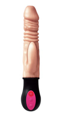 NATURAL REALSKIN HOT COCK ROTATING THRUSTER-WHITE
