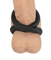 MY COCKRING FIGURE EIGHT COCK & SCROTUM RING-BLACK