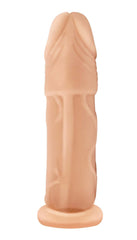NATURAL REALSKIN VIBRATING XTENDER WITH SCROTUM RING