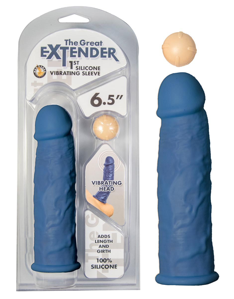 THE GREAT EXTENDER 1ST SILICONE VIBRATING SLEEVE 6.5"