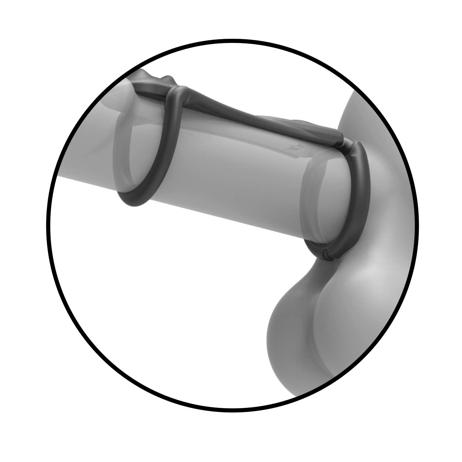 MY COCKRING RIBBED SHAFT COCKRING-BLACK