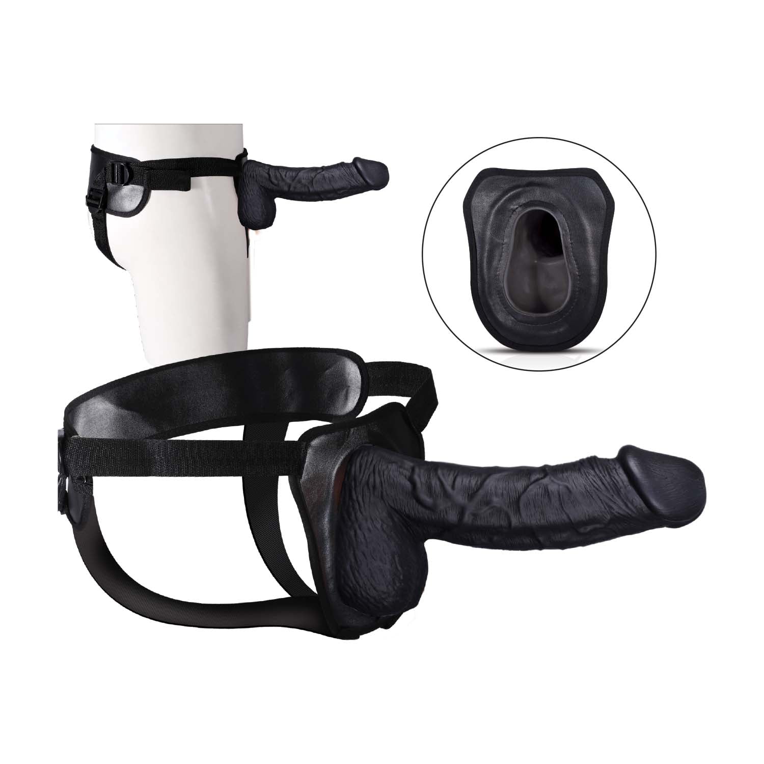 ERECTION ASSISTANT HOLLOW STRAP-ON 8.5"