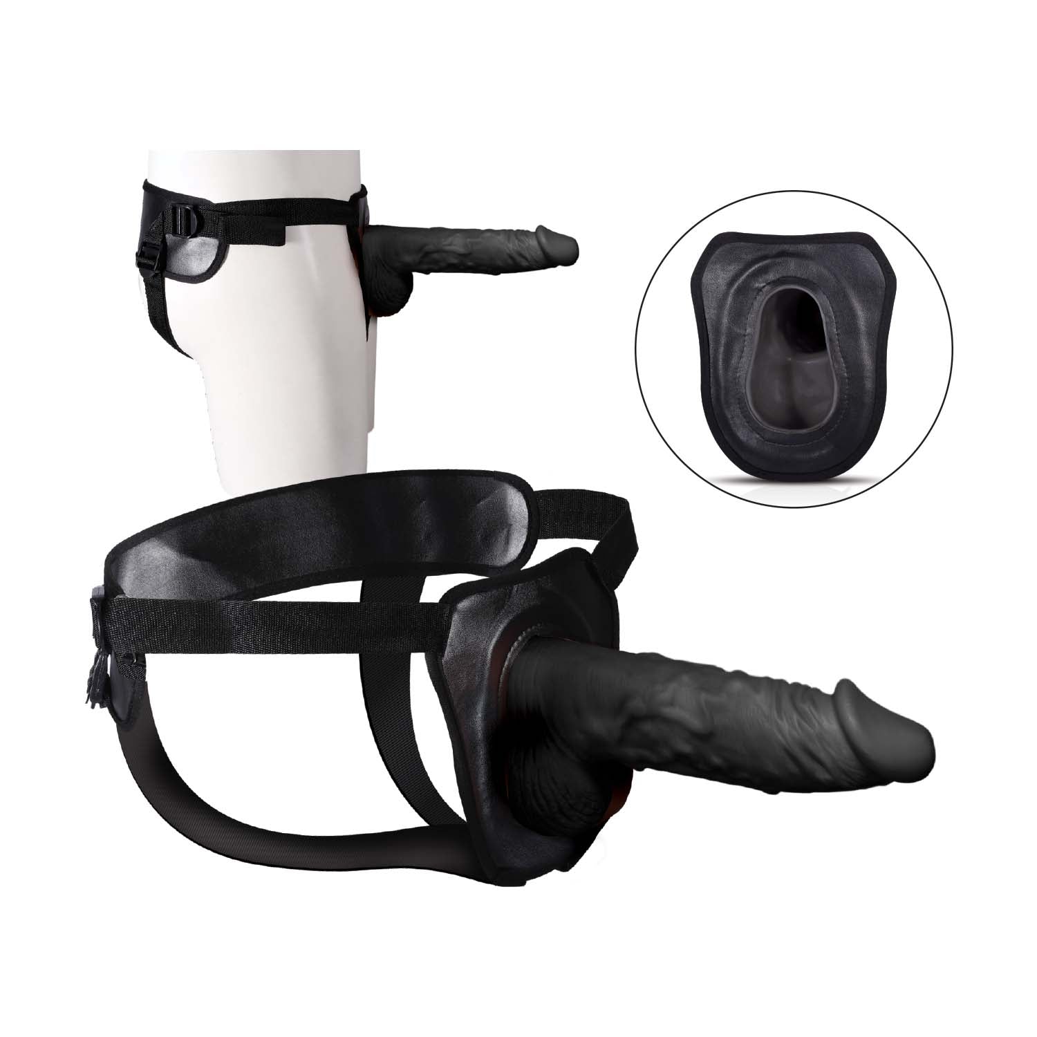 ERECTION ASSISTANT HOLLOW STRAP-ON 9.5"