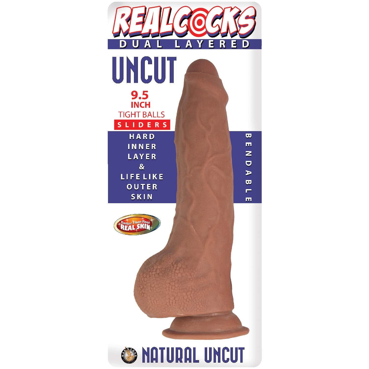 REALCOCKS DUAL LAYERED UNCUT SLIDER 9.5 TIGHT BALLS