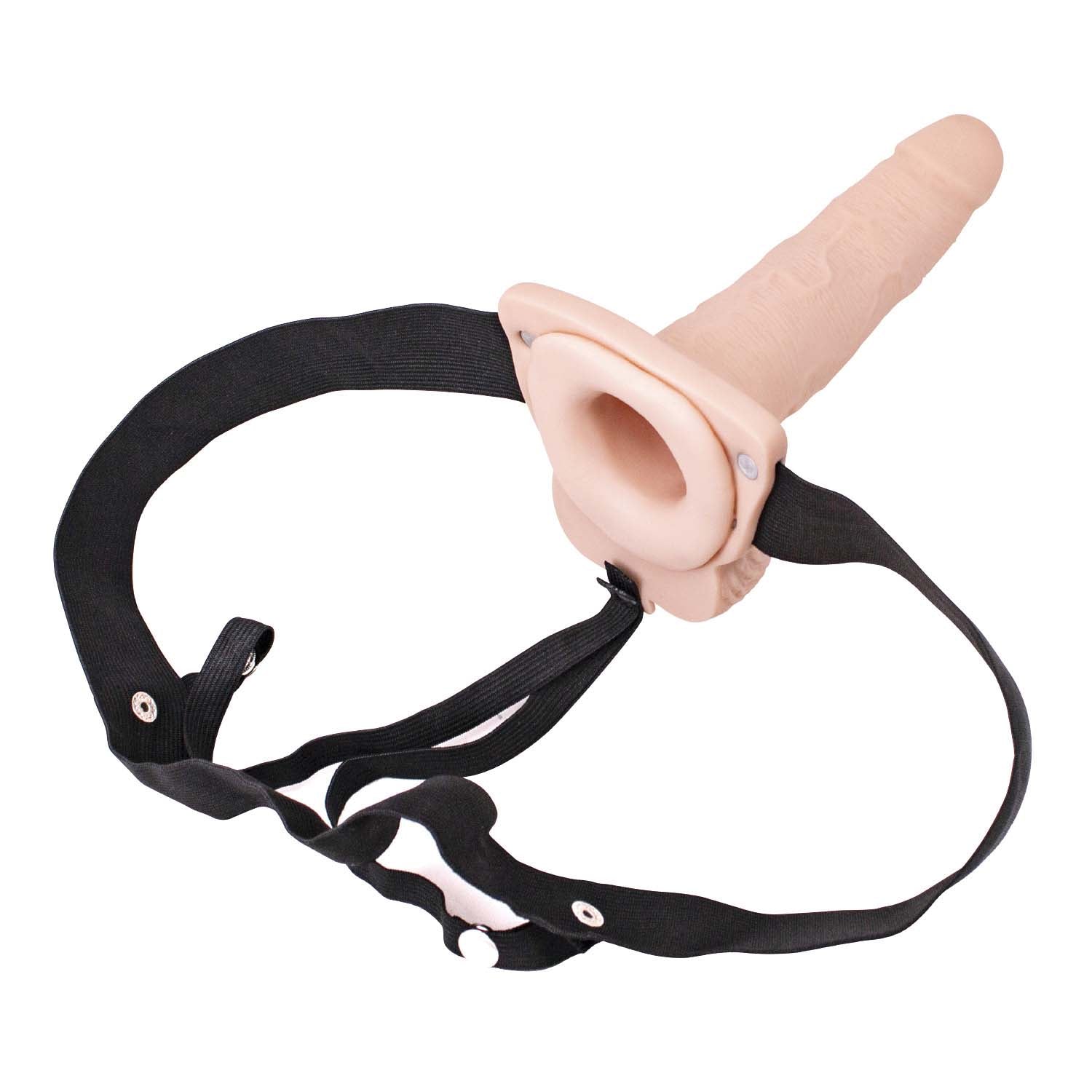 ERECTION ASSISTANT HOLLOW STRAP-ON 6" VIBRATING