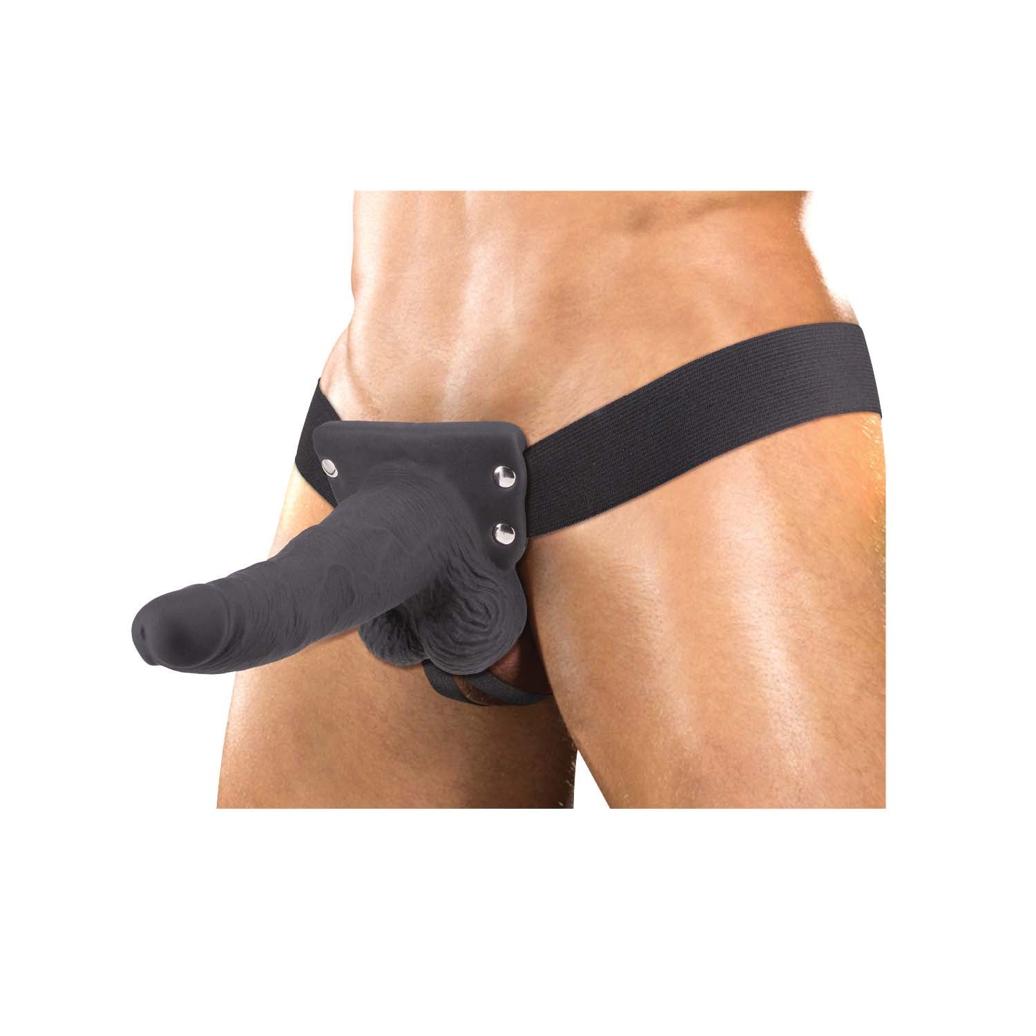 ERECTION ASSISTANT HOLLOW STRAP-ON 6" VIBRATING