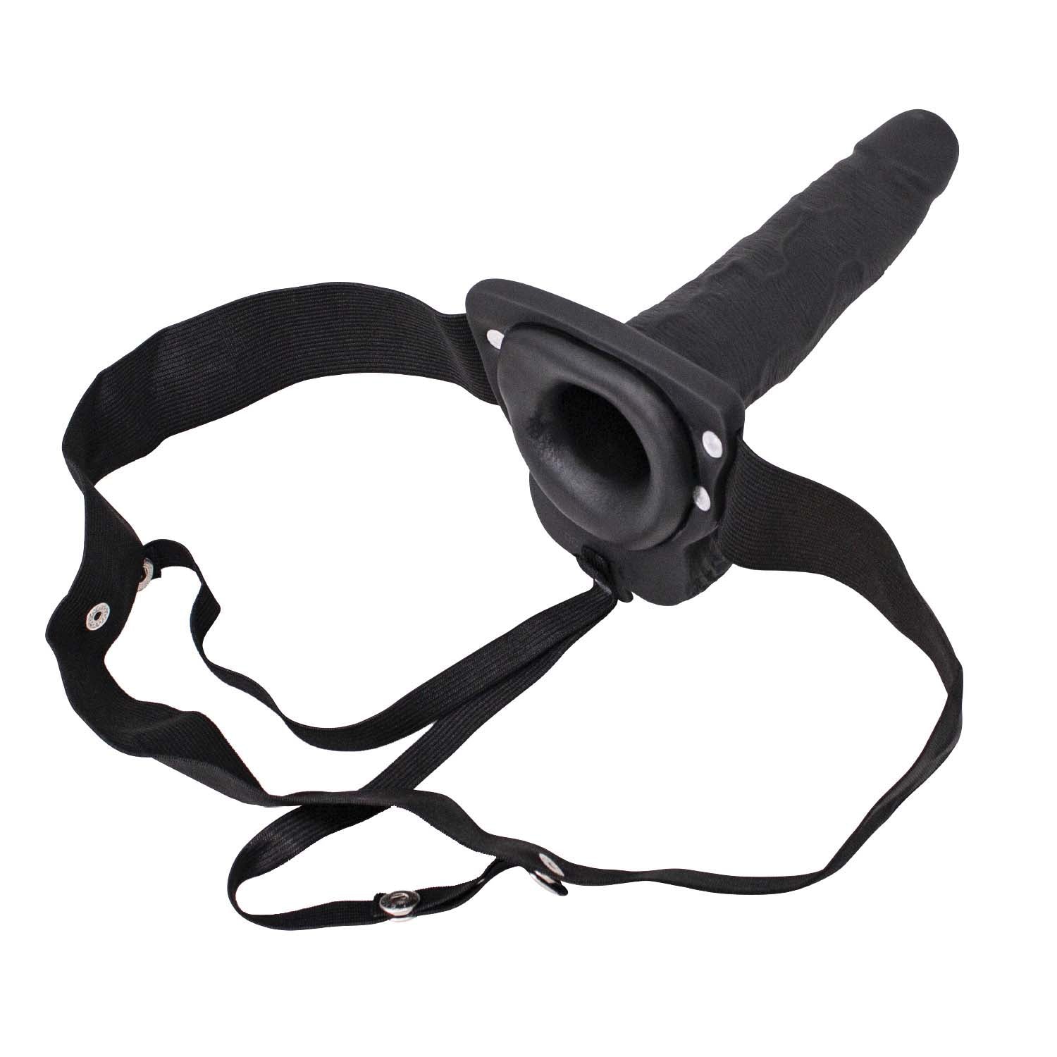 ERECTION ASSISTANT HOLLOW STRAP-ON 6" VIBRATING