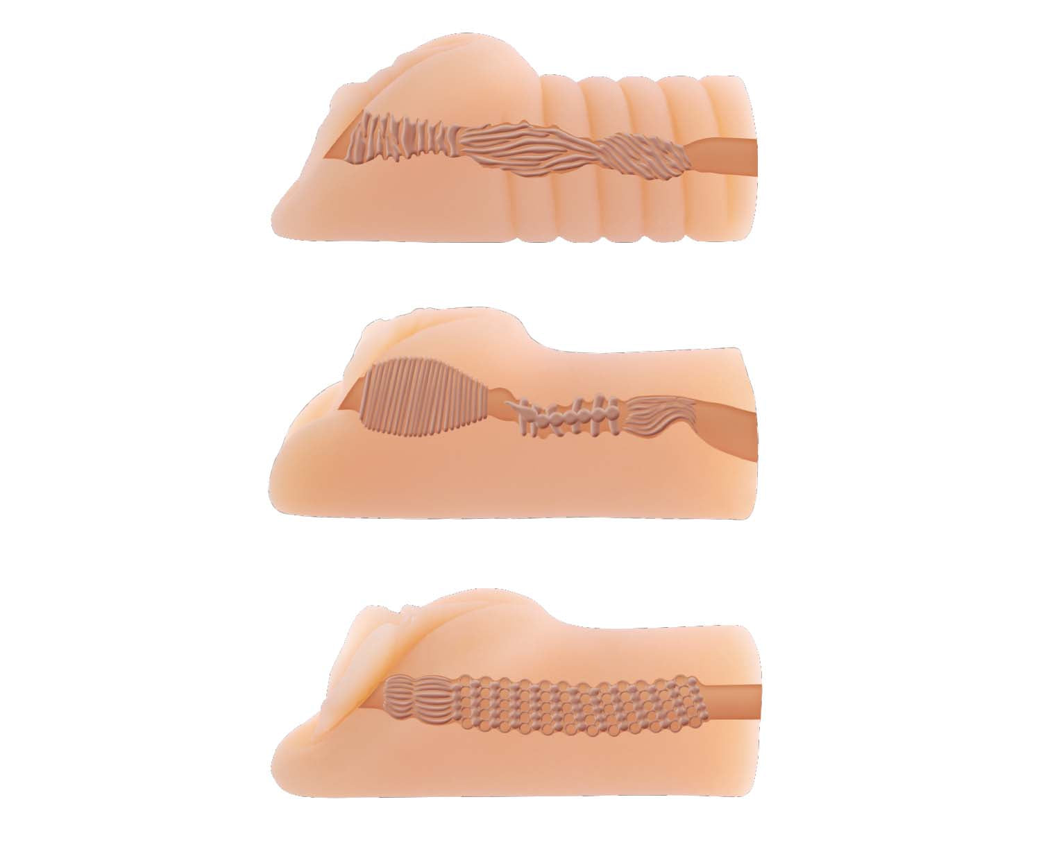 ALWAYS HORNY MASTURBATORS 3 PACK POCKET SIZE STROKERS-WHITE