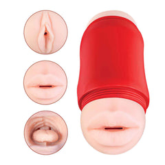 DELITE TWO WAYS MOUTH & VAGINA-WHTE