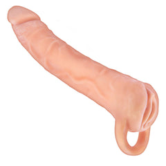 THE GREAT EXTENDER 2 IN 1 9" EXTENDER & MASTURBATOR-WHITE
