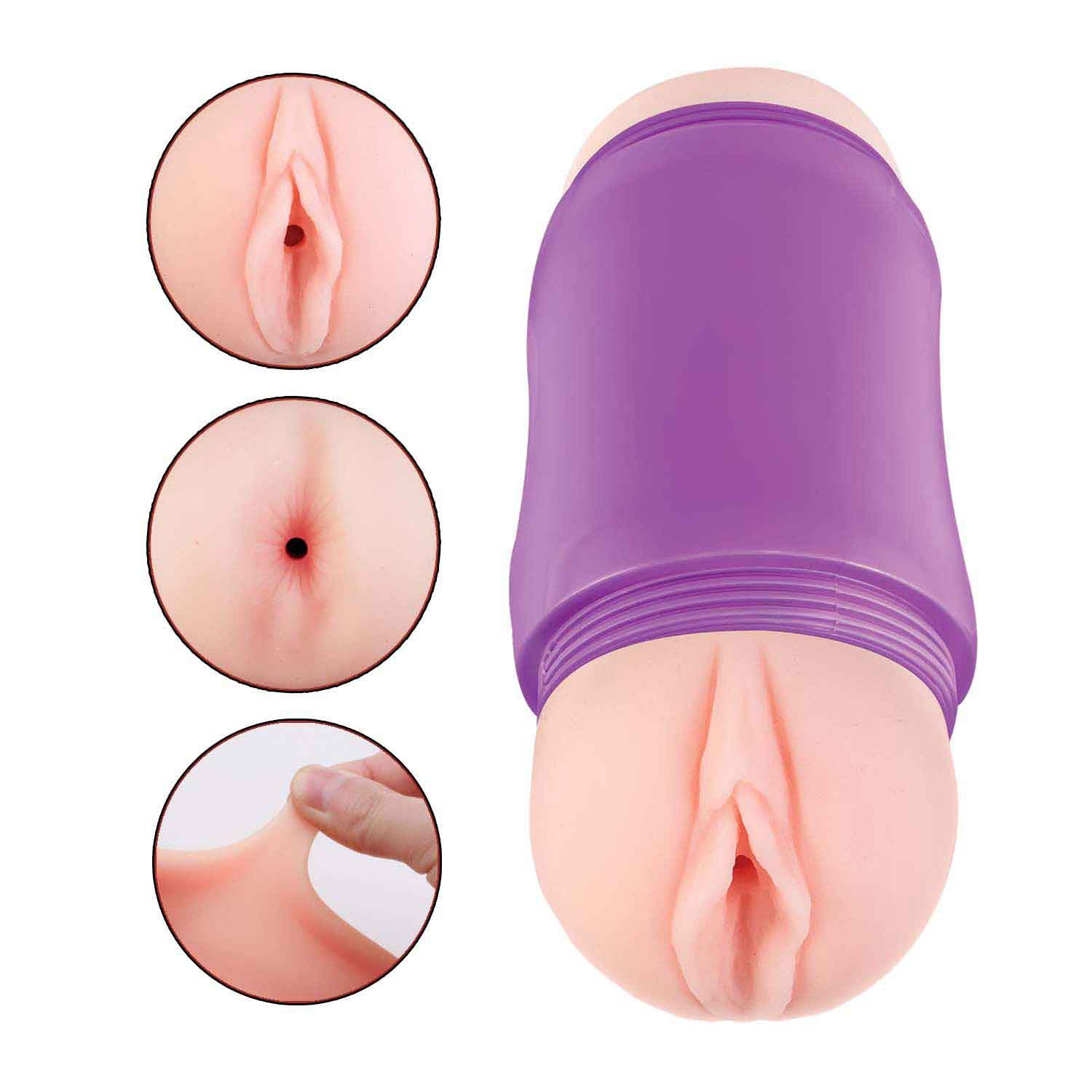 DELITE TWO WAYS VAGINA & ASS-WHITE
