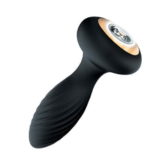 GODDESS DIAMOND VIBRATING PLUG-BLACK