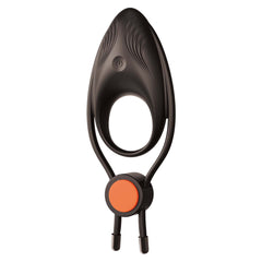 COCKPOWER VIBRATING RING W/ADJUSTABLE COCK TIE-BLACK