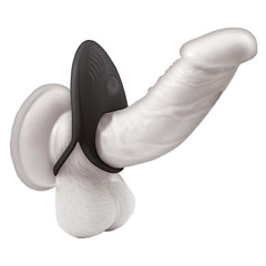 COCKPOWER VIBRATING RING W/ADJUSTABLE COCK TIE-BLACK